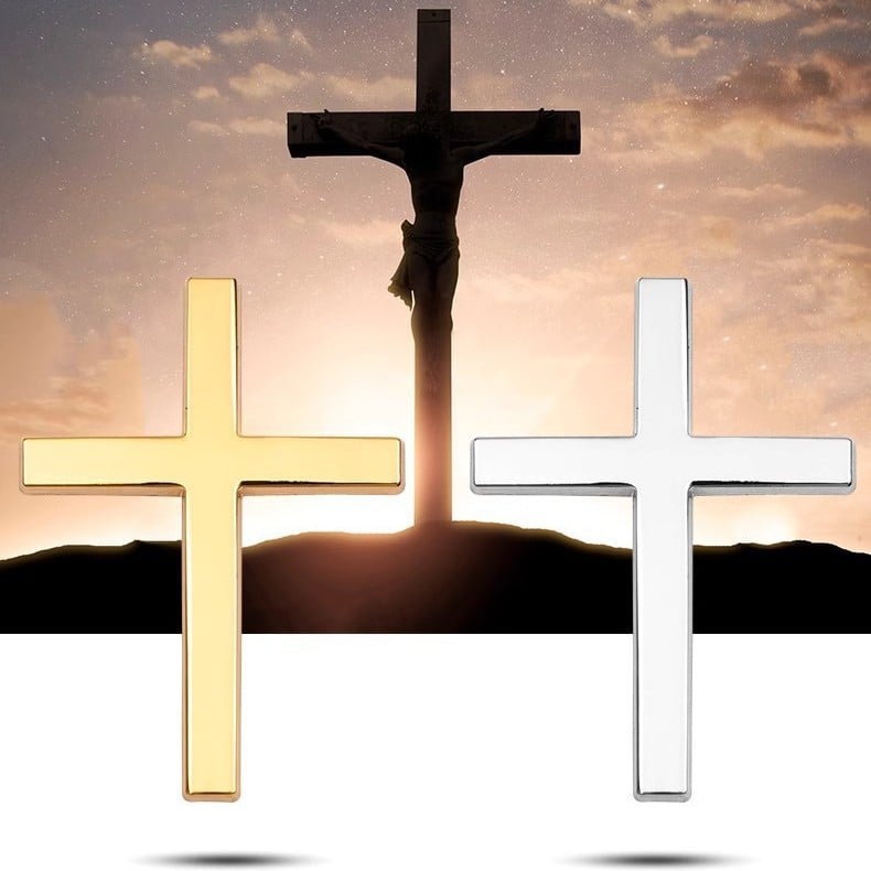 FaithMark – Metal Jesus Cross Stickers