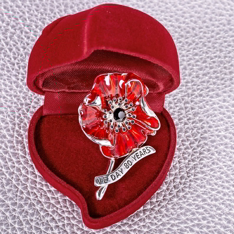 VictoryBloom – VE Day 80th Anniversary Poppy Brooch
