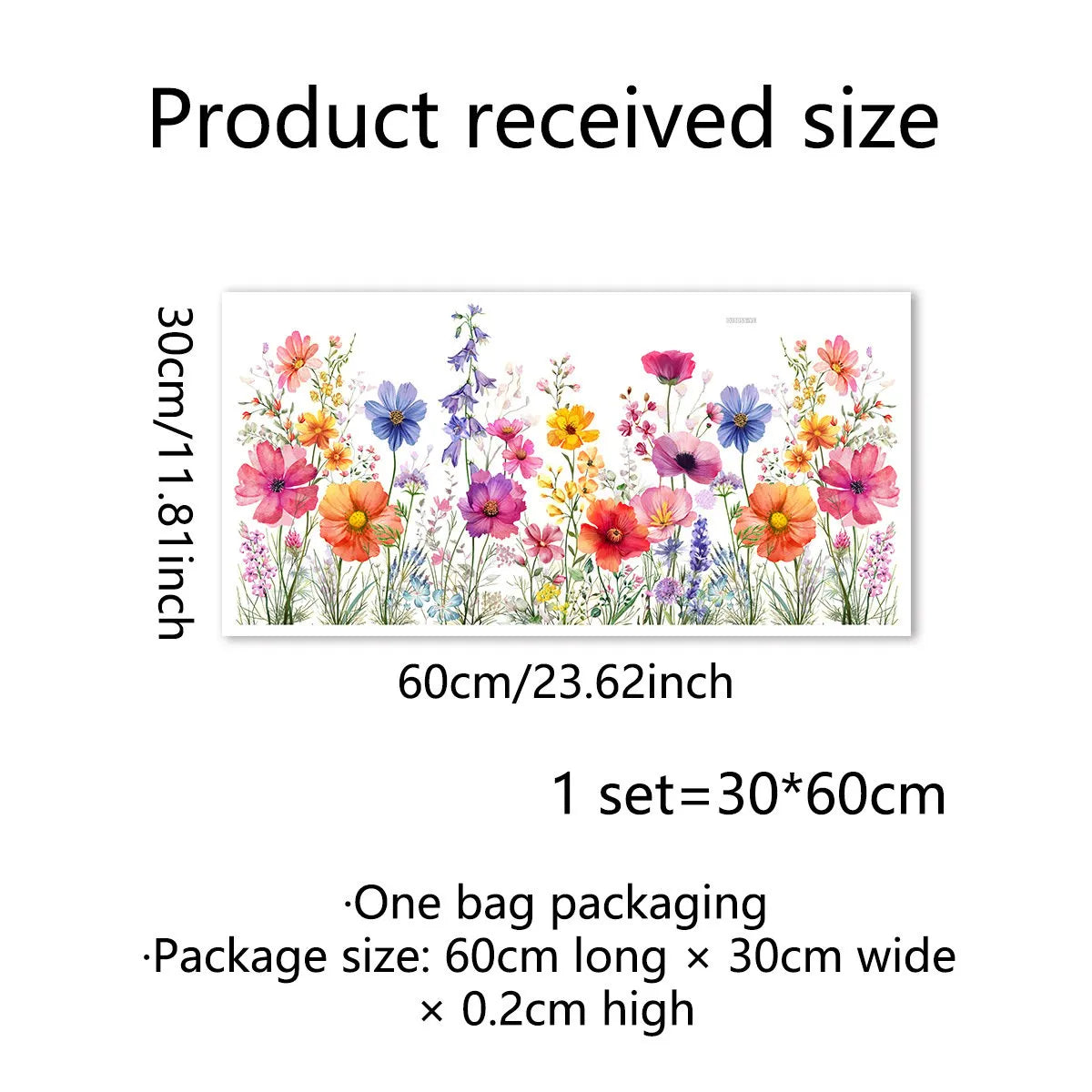 BloomView - Colorful Floral Bouquet Window Sticker