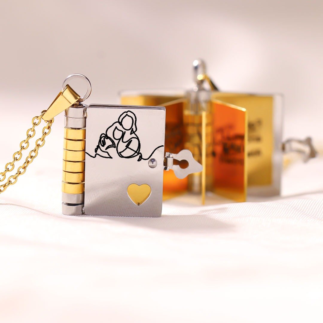 LoveTale - Timeless Book Pendant of Generational Bond