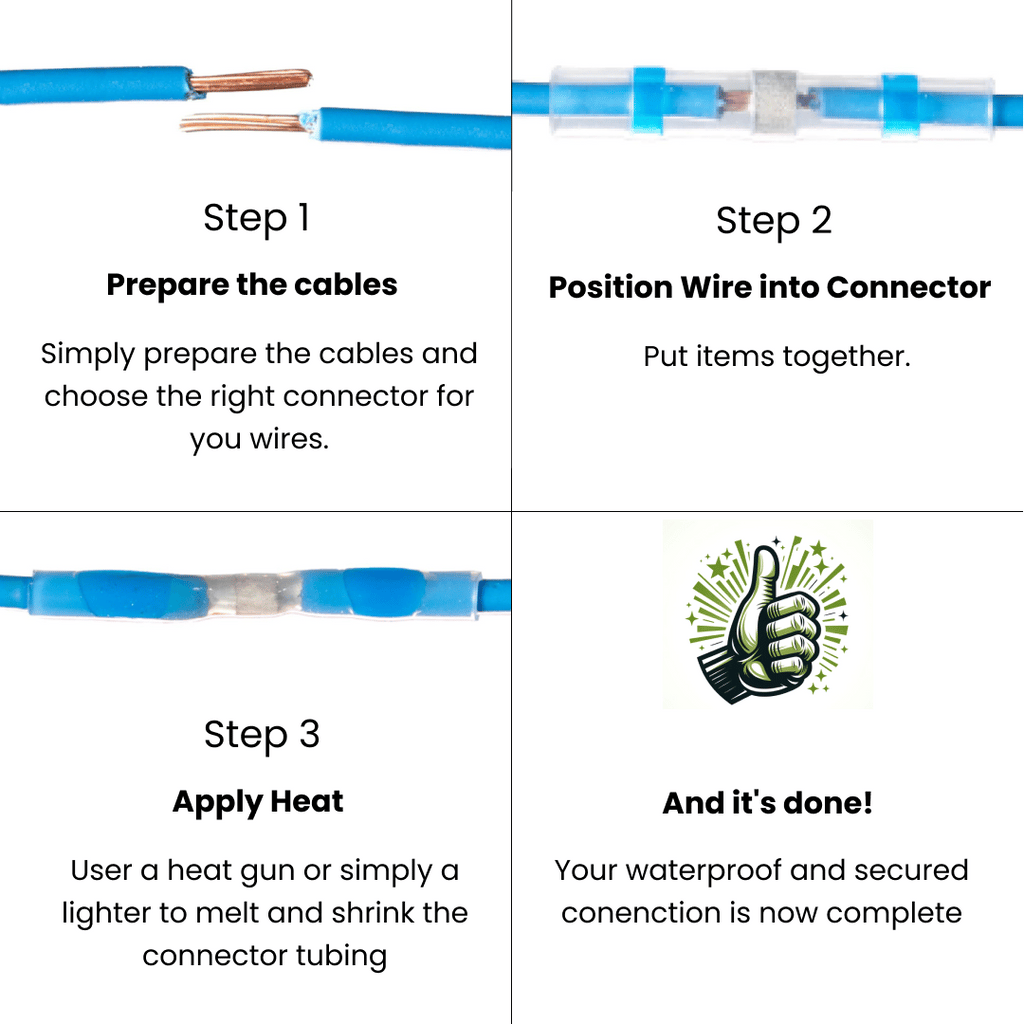 AquaSeal - Waterproof Heat Shrink Solder Wire Connector Kit
