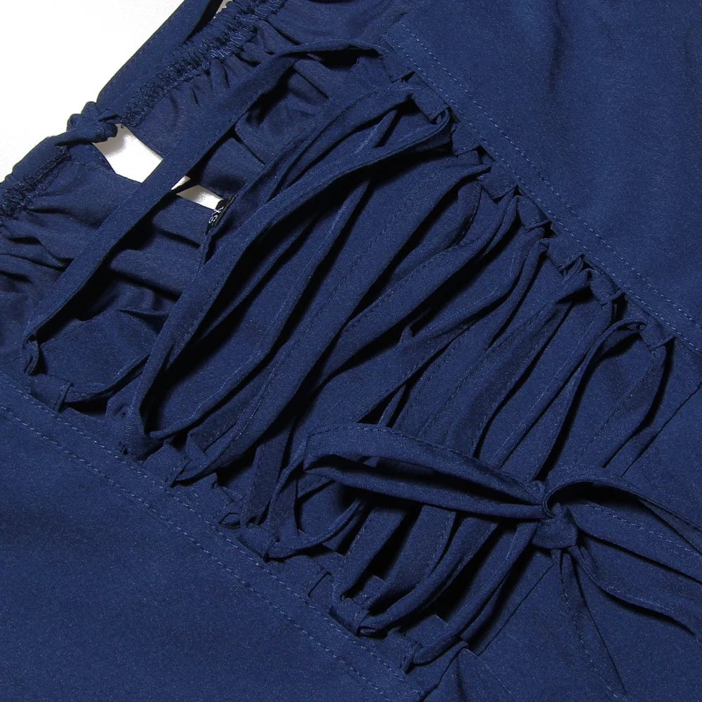 LA VIERA - Corset Lace-Up Summer Dress