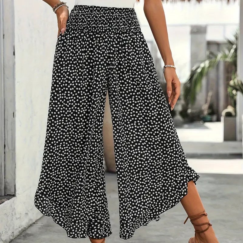 👖Women's Flowy High Waist Wide-Leg Pants – Slimming, Comfy & Chic🌺
