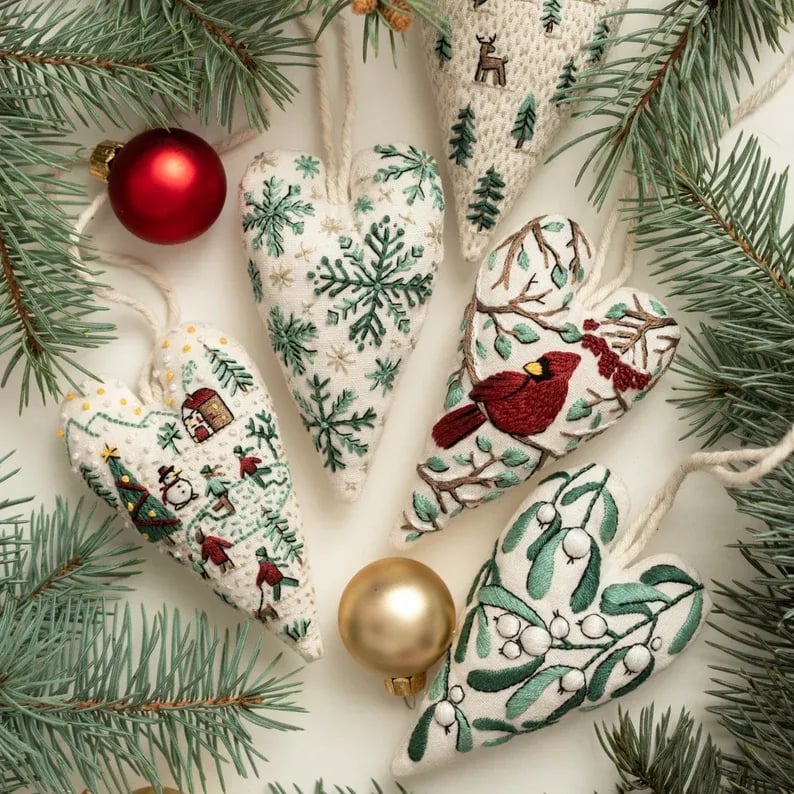 StitchHeart – DIY Embroidered Ornament Kit