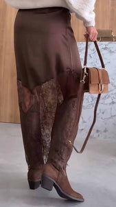 AmberTwist – Hollow Detail Fall Skirt