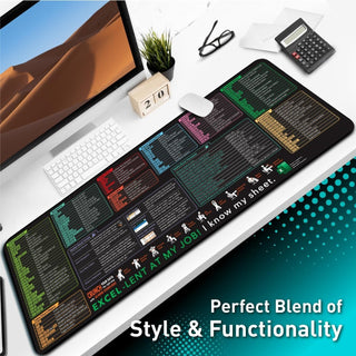GridGuide - Excel Cheat Sheet Desk Mat