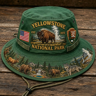 🇺🇸 Last Day Promo: 49% OFF 🦬 - Yellowstone National Park Adventure Boonie Hat