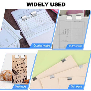 Portable Binder Clip Stapler - Includes 50 reusable clips