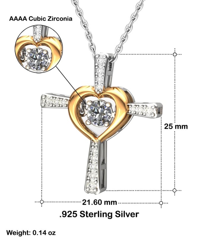 FaithGlow – Dancing Cross Necklace