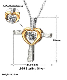FaithGlow – Dancing Cross Necklace