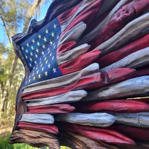 FreedomForge - Handcrafted Wooden American Flag