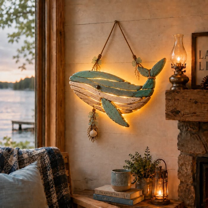 CoastalGlow – Lighted Coastal Fish Wall Decor