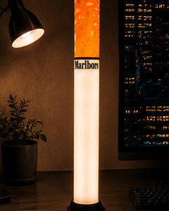 🚬 Cigarette Tube Shaped Marlboro Style Floor Lamp | Retro Industrial Novelty Ambient Light