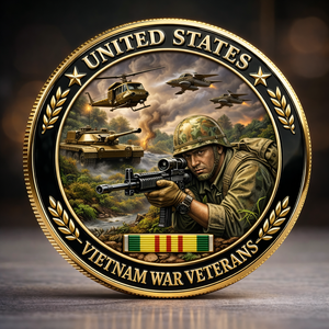 Vietnam War Veterans Tribute Coin (1955–1975) — Honor • Courage • Sacrifice 🇺🇸