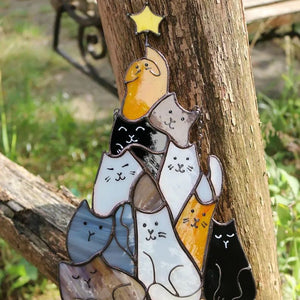 MeowGlow – Festive Cat Tree Ornament
