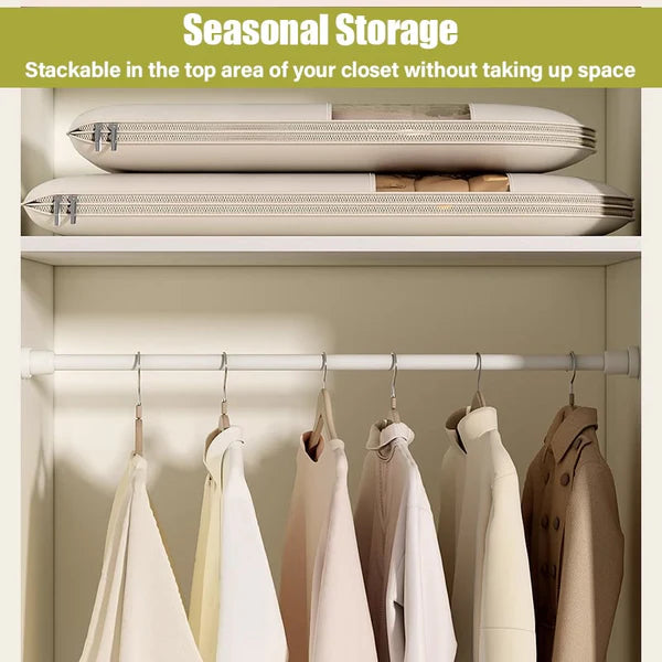 GarmentGlow – Sleek Hanging Storage Bag with Space Saving Zip