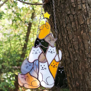 MeowGlow – Festive Cat Tree Ornament