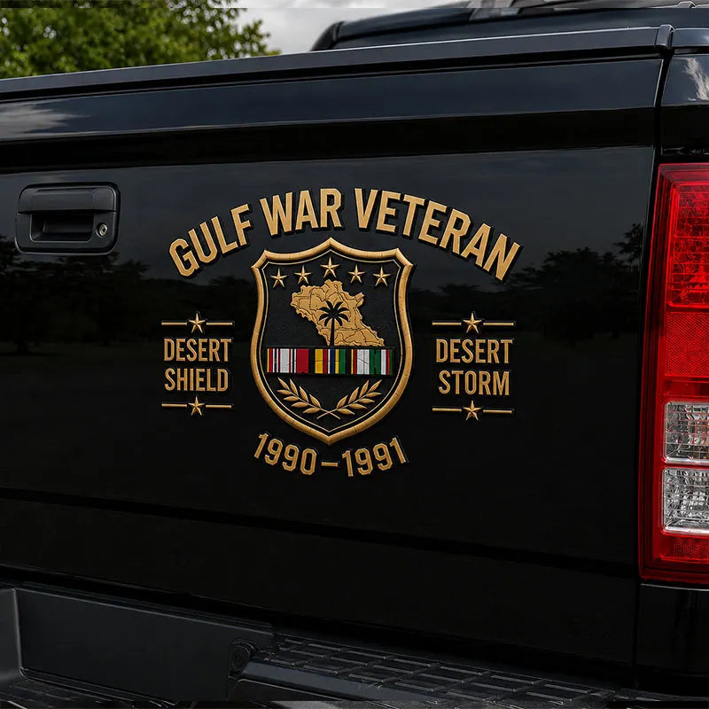 Gulf War Veteran Desert Storm 1990–1991 Military Emblem Decal Sticker Badge