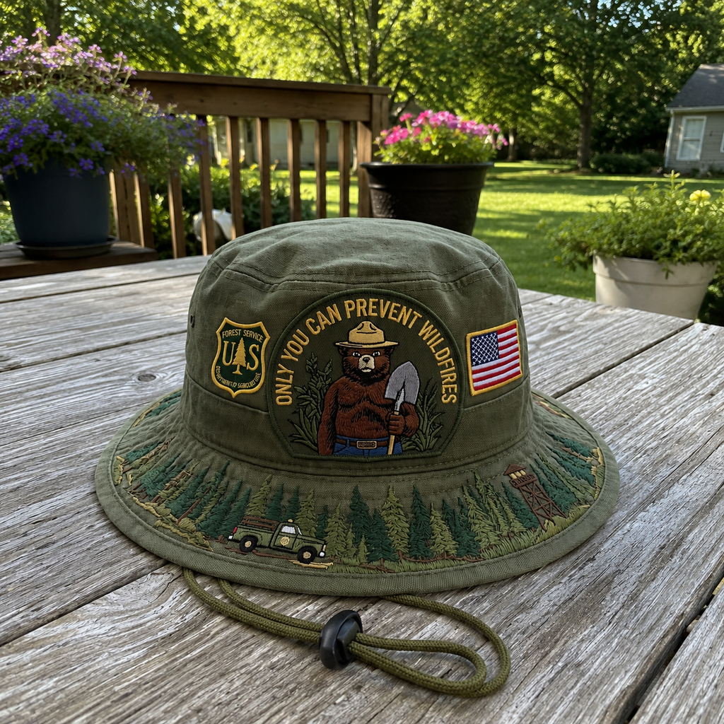 🇺🇸 Last Day Promo: 49% OFF - 🐻USFS Only You Can Prevent Wildfires Boonie Hat🌲