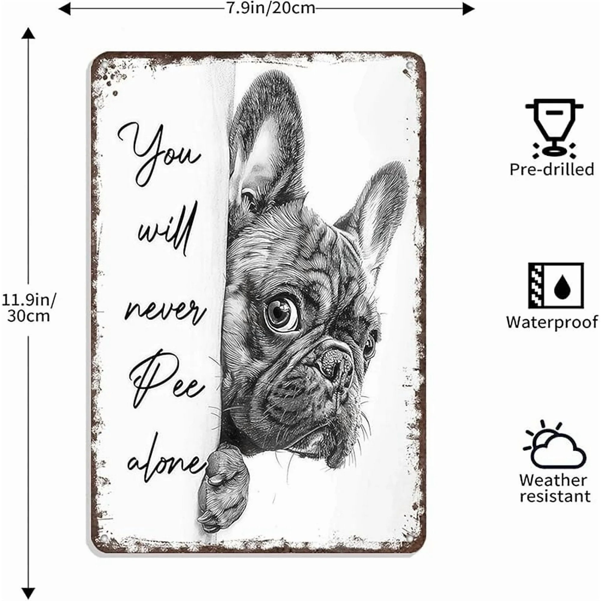 PurrfectWelcome – Funny Cat Bathroom Tin Sign