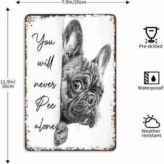 PurrfectWelcome – Funny Cat Bathroom Tin Sign