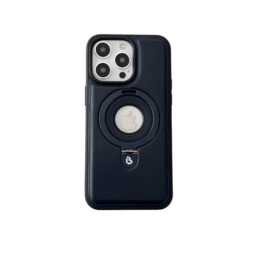 Super Luxury Invisible Stand iPhone Leather Case marnetic