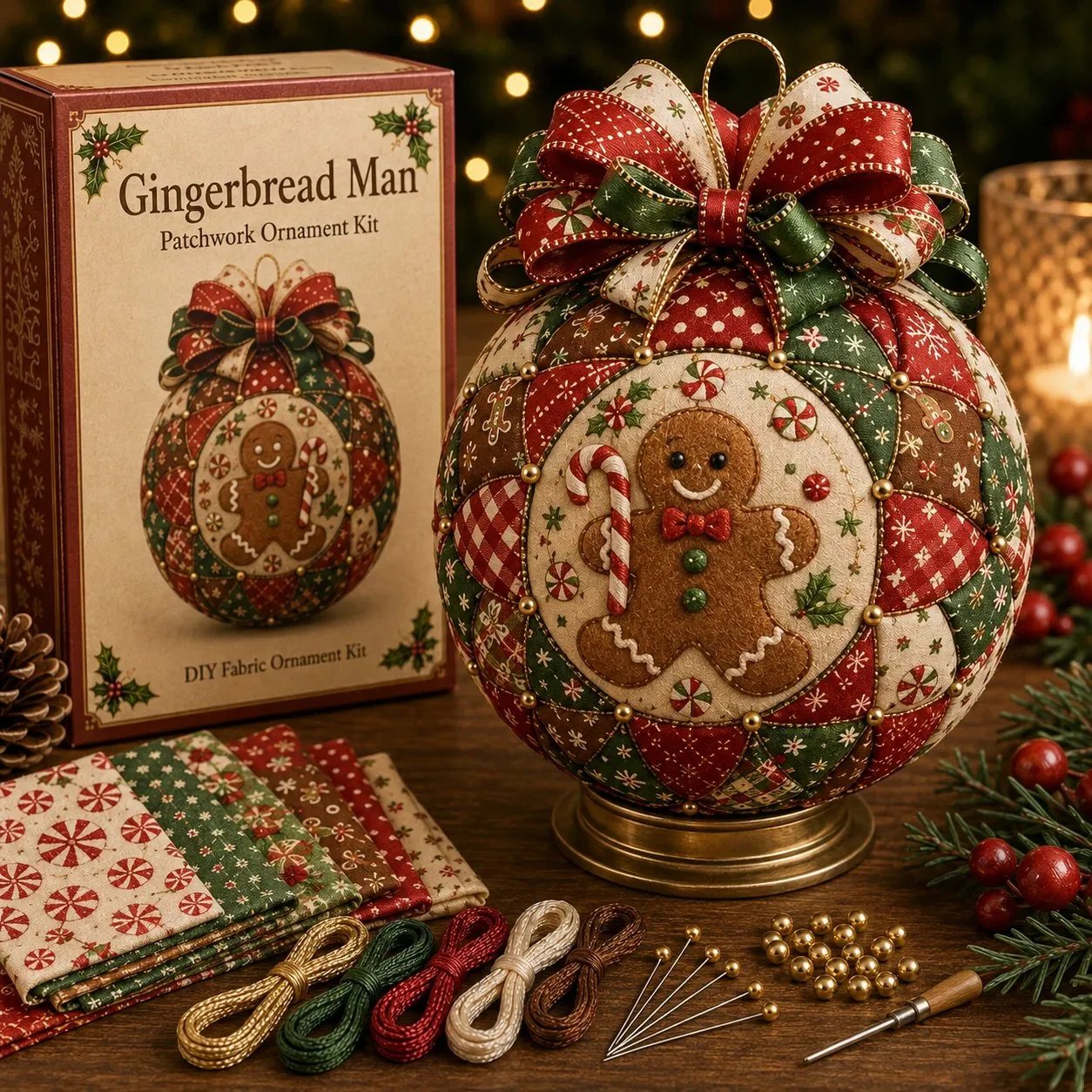 MerryStitch – Handmade Christmas Patchwork Ornament Kit