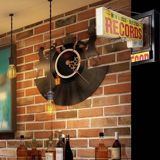 VinylGlow – Retro Record Wall Light