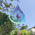 Water drop colored powder pendant