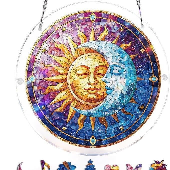EmeraldFlame –  Acrylic 80 Pcs Suncatcher Puzzle