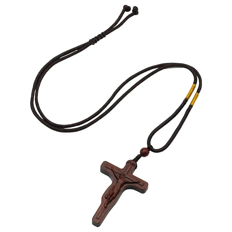 SacredTimber -  Handcrafted Wooden Cross Necklace