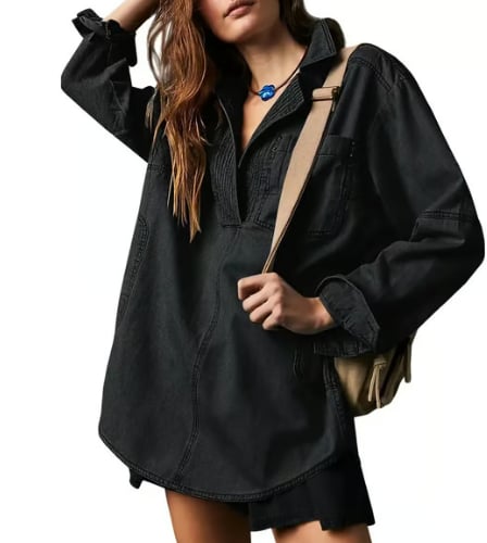 UrbanHue – Stylish Denim Comfort Top