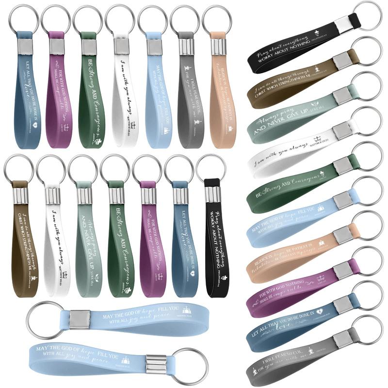 FaithCharm – Bible Verse Keychain Christian Trendy Keychain Wristlet