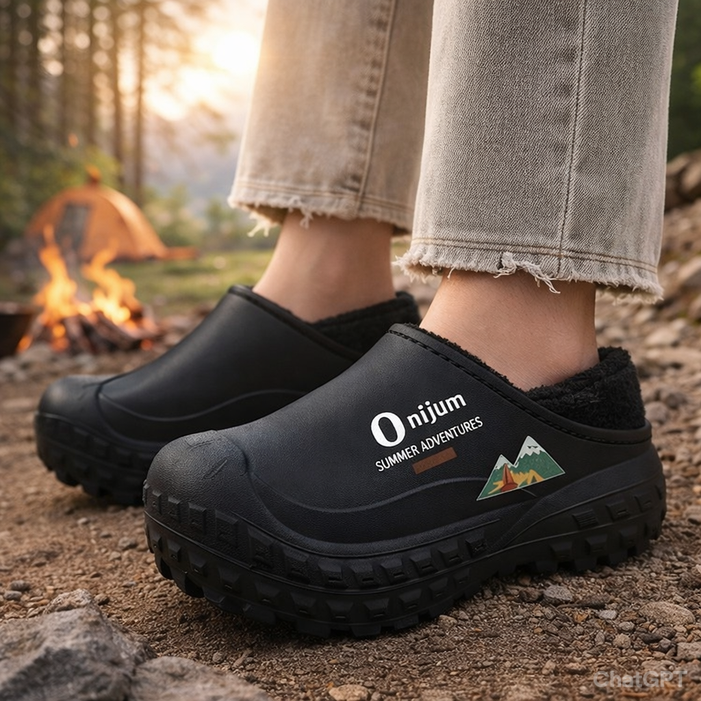 Men’s Plush Indoor Outdoor Winter Slippers