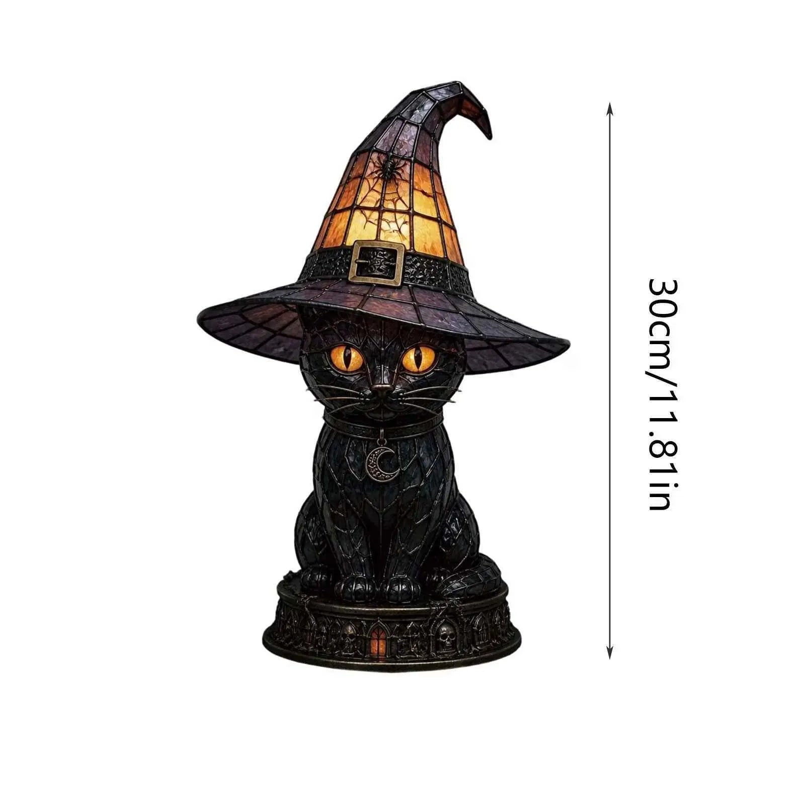 WitchGlow – Vintage Tiffany Style Cat Night Lamp