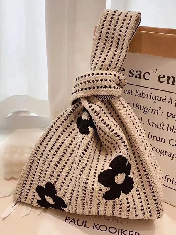 FloraChic – Floral Printed Hollow Design Handbag