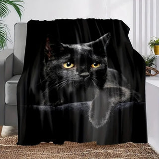 CreepyCuddles - Gothic Black Cat Blanket