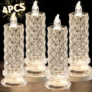 GlowElegance - LED Crystal Candle Décor