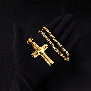 Blackstone Cross - Masculine Faith Necklace