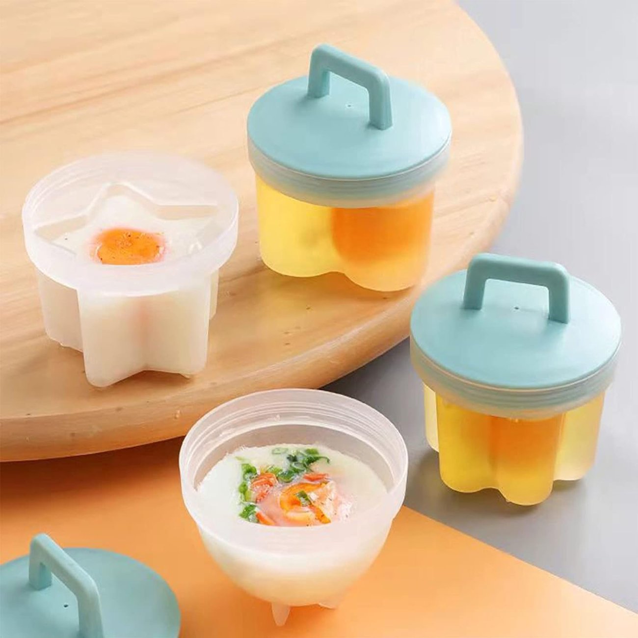 EggPop - Fun-Shaped Boiled Egg Mold Set