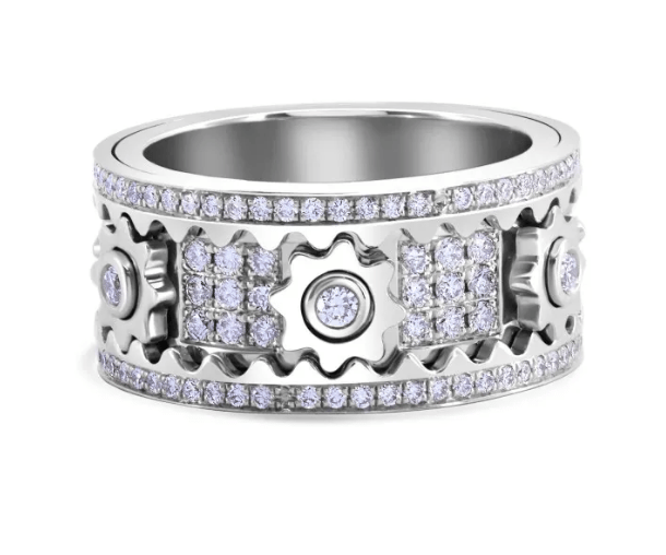 GeoShine – Handmade 3D Diamond Statement Ring