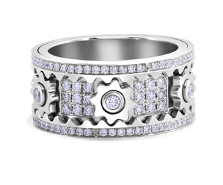 GeoShine – Handmade 3D Diamond Statement Ring