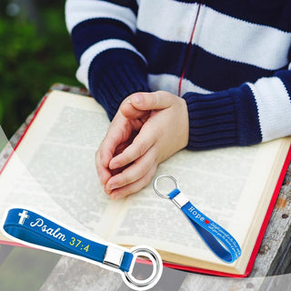 FaithCharm – Bible Verse Keychain Christian Trendy Keychain Wristlet