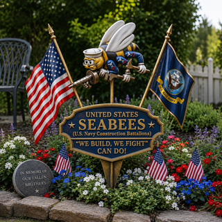 US Navy Seabees “Can Do!” Tribute Garden Stake
