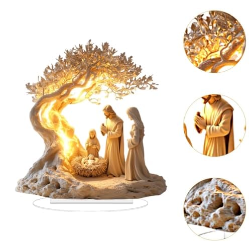 HolyNight – Acrylic Nativity Christmas Centerpiece