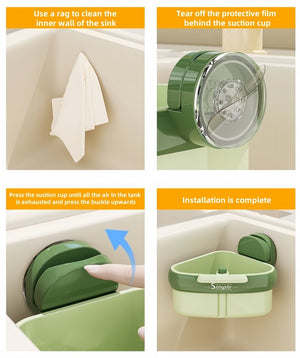 CornerEase – Suction Cup Sink Rack