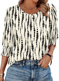 StyleBreeze – Elegant Relaxed Fit 3/4 Sleeve Top