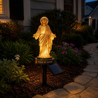 FaithGlow – Solar Jesus Garden Light