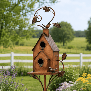 RusticPerch – Handcrafted Garden Birdhouse Décor