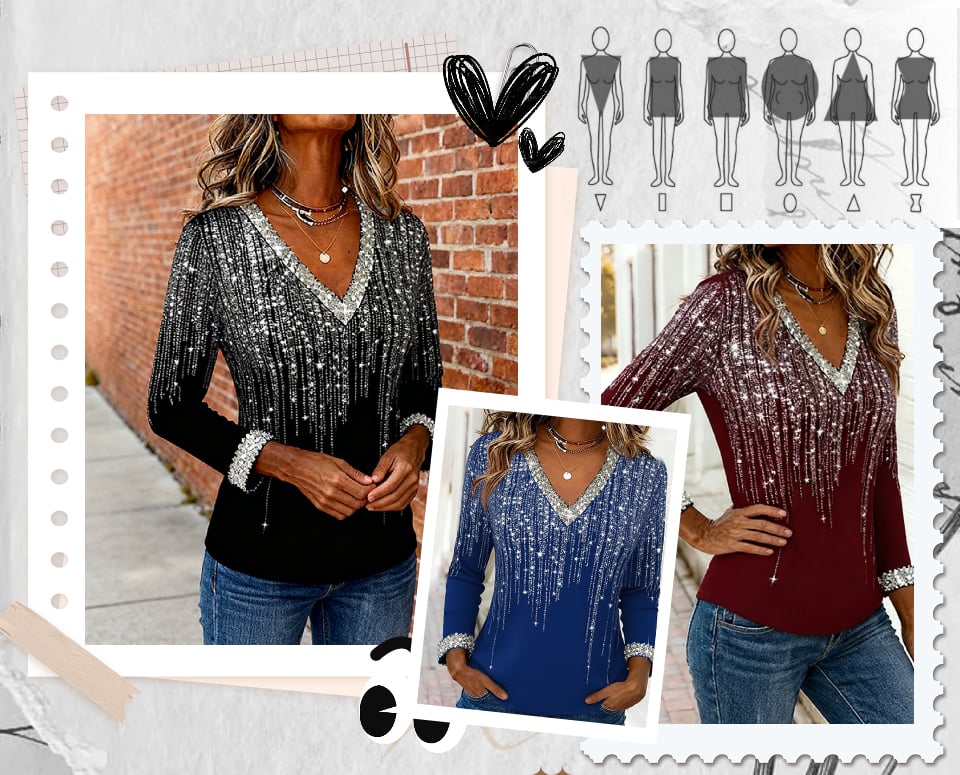 FlowWear - Casual V-Neck Blouse
